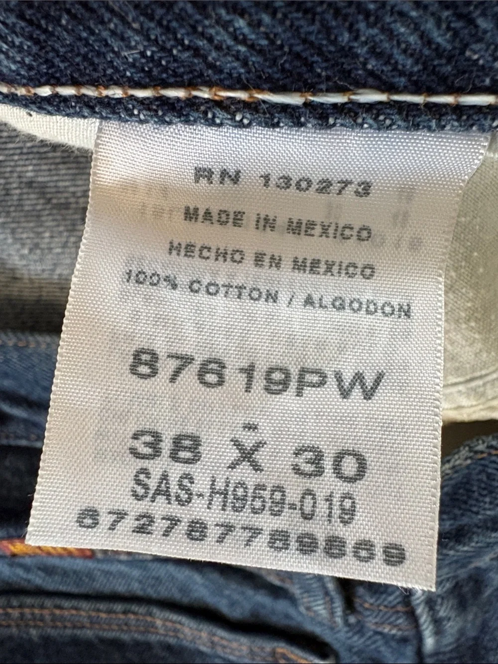Rustler Men's Dark Blue Relaxed Fit Jeans Size 38x30